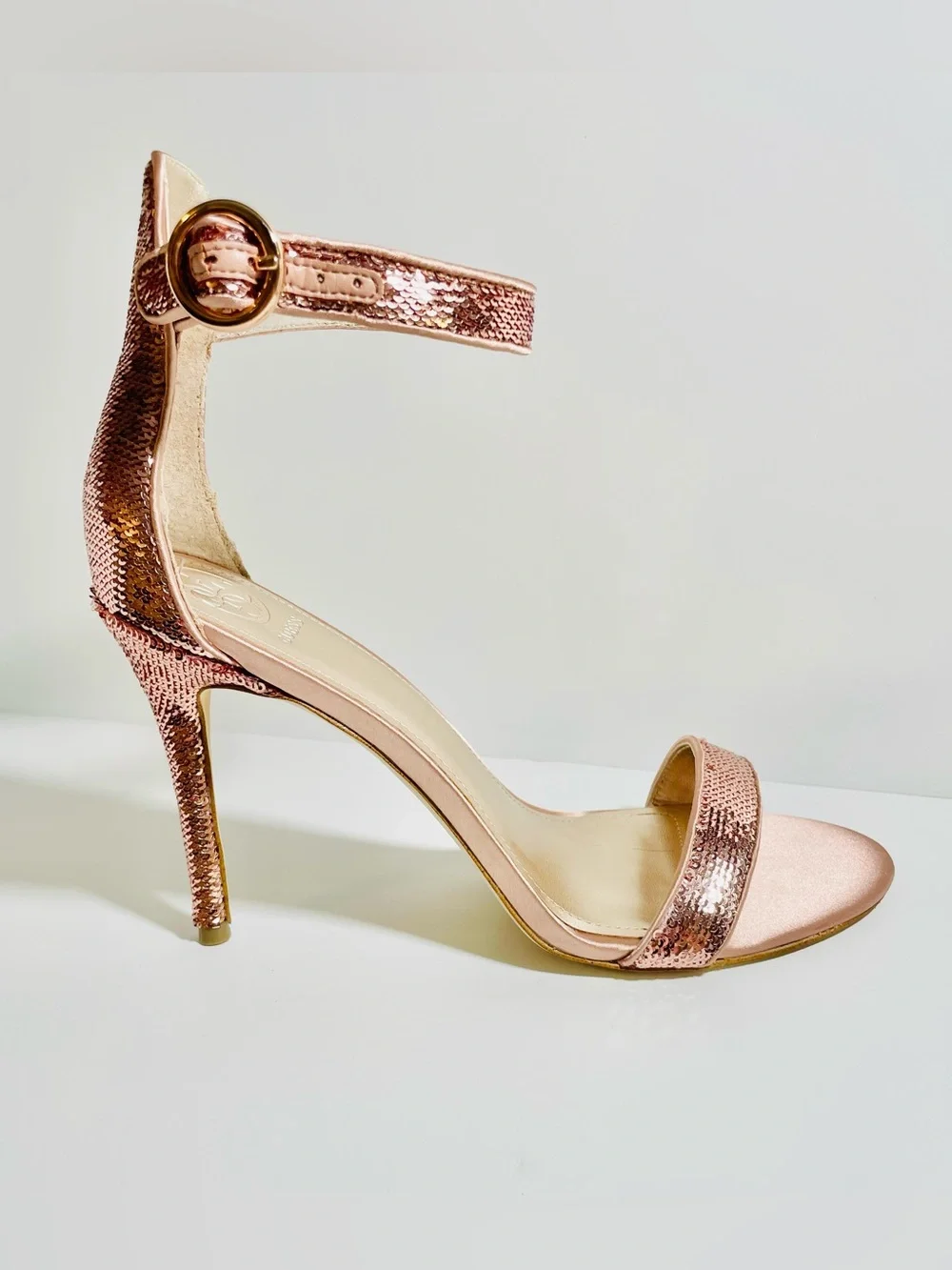 GUESS Pink Sequin Sandal Heels